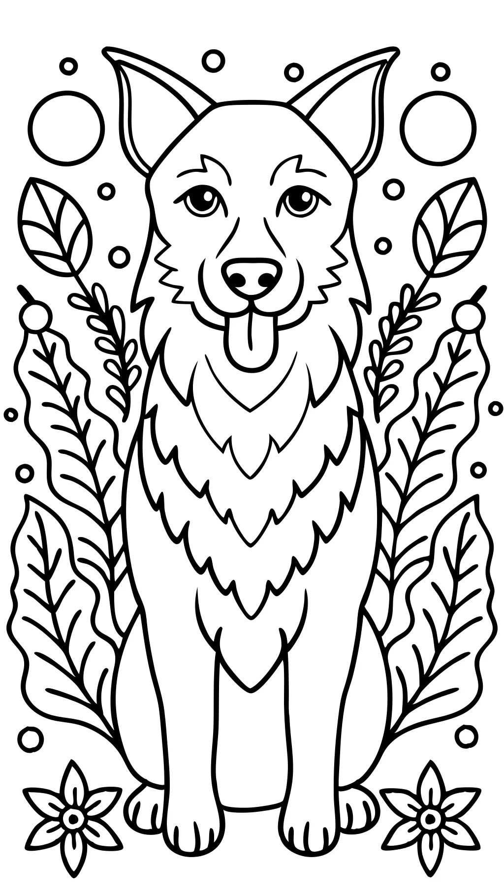 coloriage adulte de chien